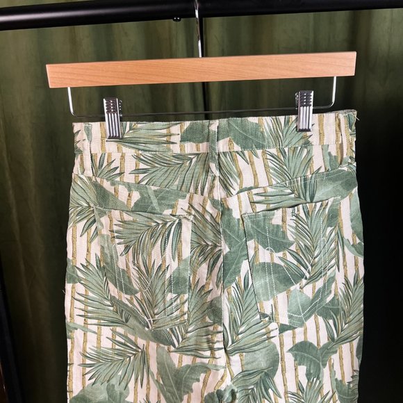 Show Me Your Mumu Cropped Hawn Trouser Bamboo Palm Pattern Size 29 - Picture 4 of 6